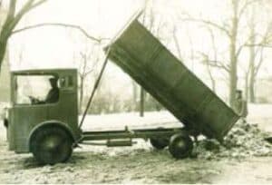 Winterdienst historisch Schneeablagerung